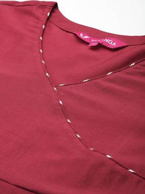Women Angrakha Kurta with Trousers & With Dupatta 2