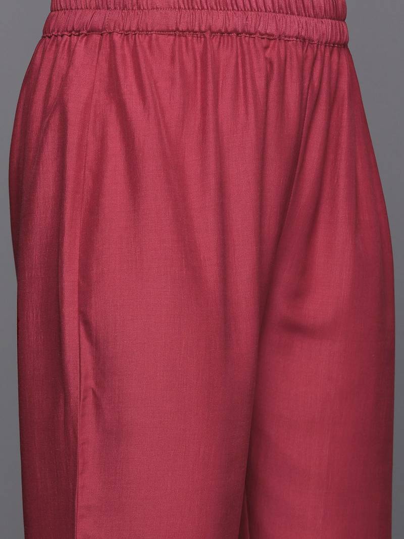 Women Angrakha Kurta with Trousers & With Dupatta