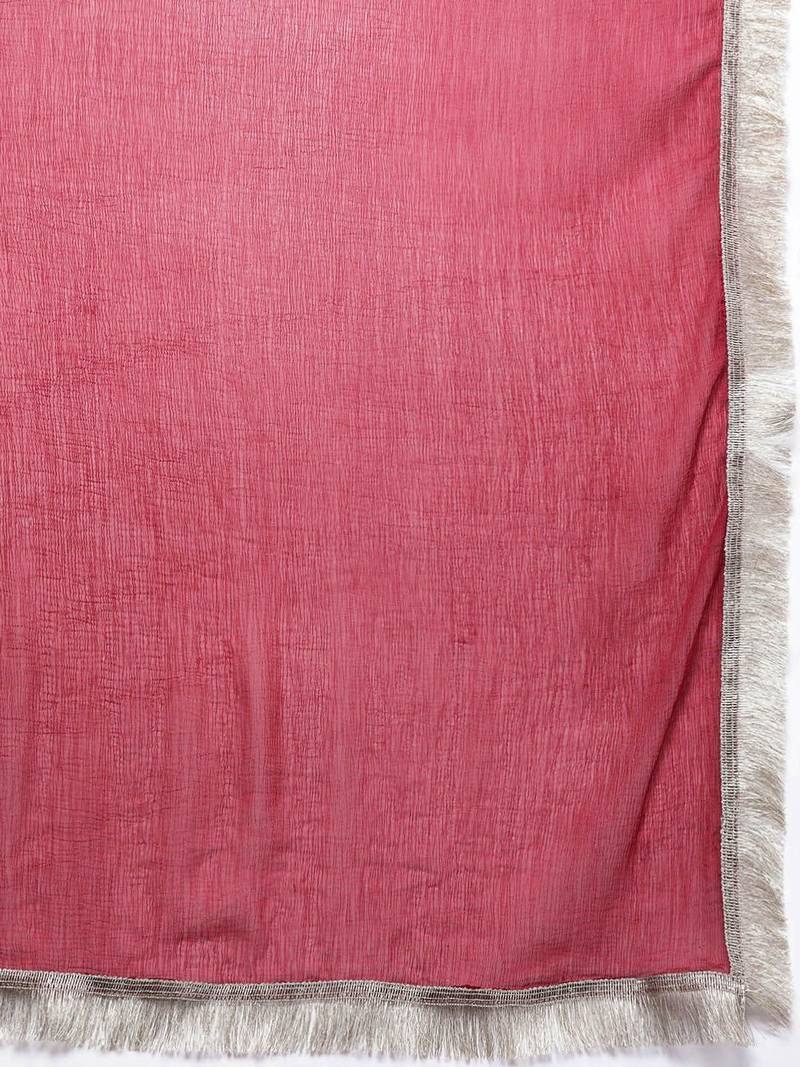 Women Angrakha Kurta with Trousers & With Dupatta