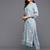 Floral Embroidered Thread Work Kurta With Trousers & Dupatta