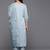 Floral Embroidered Thread Work Kurta With Trousers & Dupatta