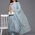 Floral Embroidered Thread Work Kurta With Trousers & Dupatta