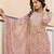 Ethnic Motifs Printed Regular Thread Work Kurta with Palazzo & Dupatta