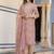Ethnic Motifs Printed Regular Thread Work Kurta with Palazzo & Dupatta