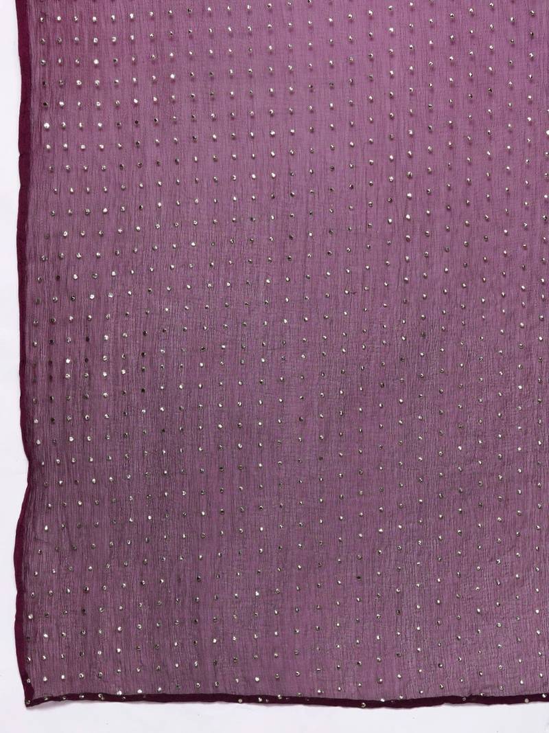 Women Woven Design Regular Kurta with Trousers & With Dupatta