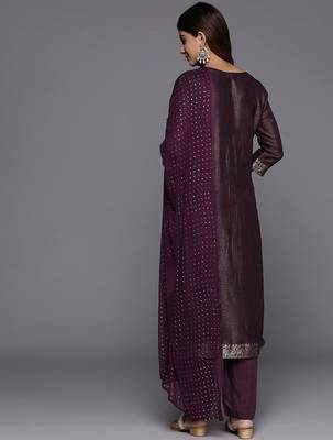 Women Woven Design Regular Kurta with Trousers & With Dupatta 7