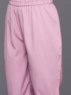 Women Regular Silk Crepe Kurta with Trousers & With Dupatta 3