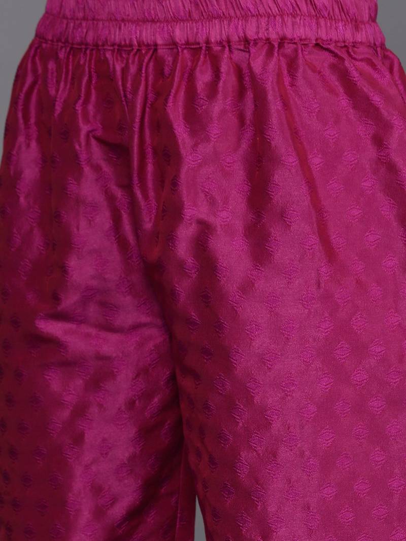 Women Floral Yoke Design Regular Sequinned Kurta with Trousers & Dupatta