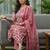 Women Printed Regular Thread Work Kurta with Trousers & With Dupatta