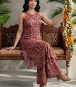 Women Ethnic Motifs Printed Regular Pure Cotton Kurta with Palazzos
