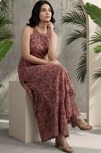 Women Ethnic Motifs Printed Regular Pure Cotton Kurta with Palazzos