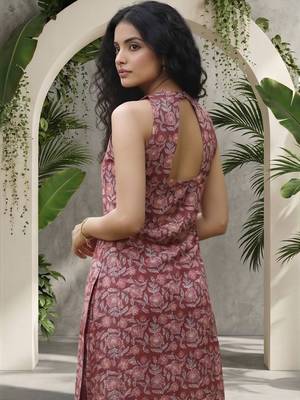 Women Ethnic Motifs Printed Regular Pure Cotton Kurta with Palazzos 5