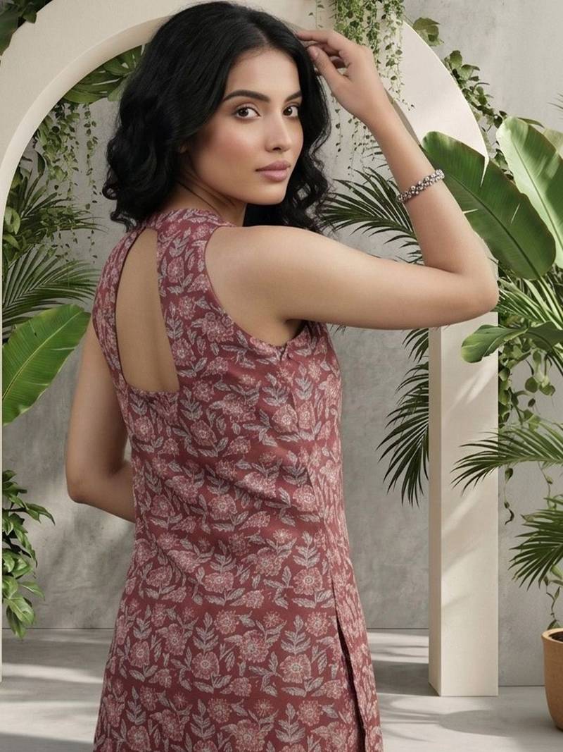 Women Ethnic Motifs Printed Regular Pure Cotton Kurta with Palazzos