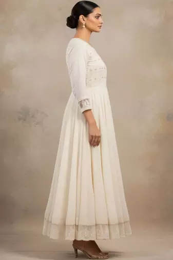 Women Ethnic Motifs Embroidered Panelled Sequinned Pure Cotton Kurta with Trousers & With Dupatta