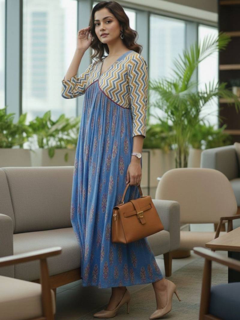 Women Ethnic Motifs Printed Empire Kurta with Trousers