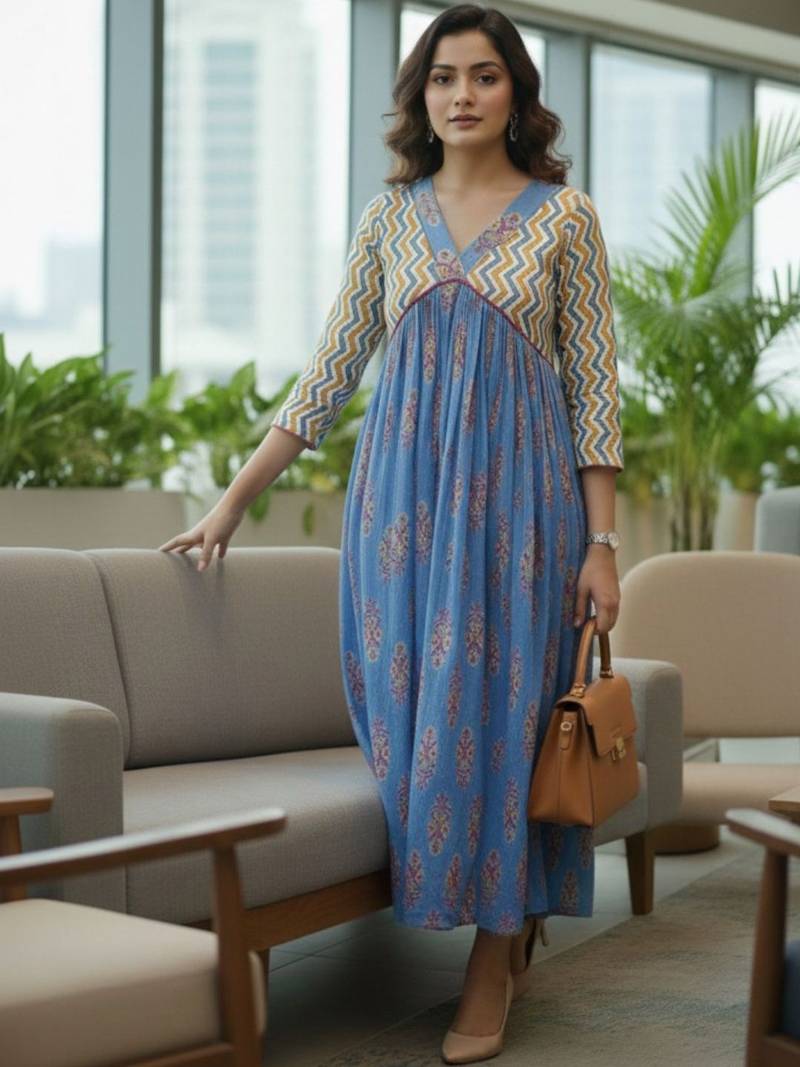Women Ethnic Motifs Printed Empire Kurta with Trousers