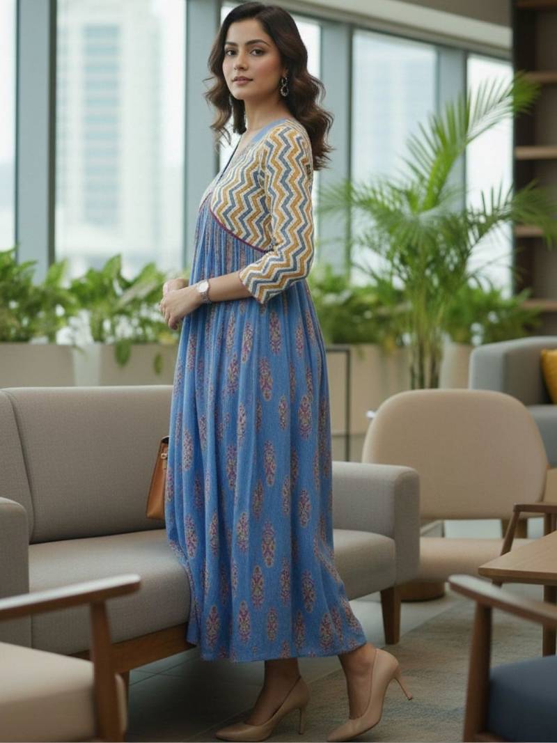 Women Ethnic Motifs Printed Empire Kurta with Trousers