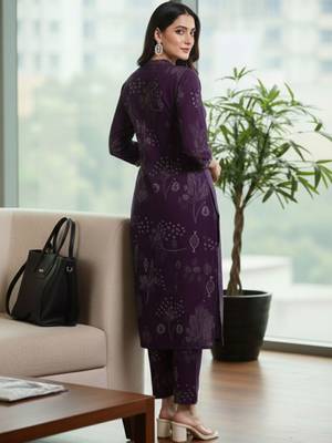 Women Bandhani Printed Regular Beads and Stones Kurta with Trousers 5