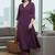 Women Regular Silk Crepe Kurta with Trousers
