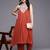 Floral Yoke Design Pleated Sequinned Kurta with Trousers