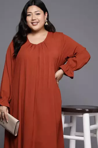 Plus Size Bell Sleeves Kurta with Trousers