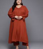 Plus Size Bell Sleeves Kurta with Trousers