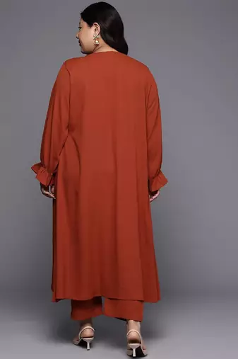 Plus Size Bell Sleeves Kurta with Trousers