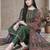 Women Ethnic Motifs Printed Regular Thread Work Chanderi Silk Kurta with Trousers & With Dupatta
