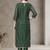 Women Ethnic Motifs Printed Regular Thread Work Chanderi Silk Kurta with Trousers & With Dupatta