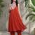 Women Ethnic Motifs Embroidered Regular Thread Work Silk Georgette Kurta with Palazzos