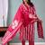 Stripper with Floral Printed Kurta with Trouser & Dupatta