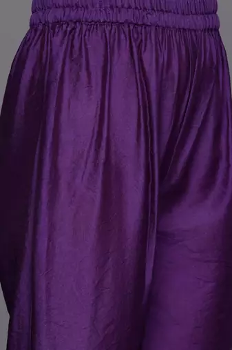 Embroidered Sequinned Chanderi Silk Kurta with Trousers & Dupatta