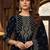 Women Ethnic Motifs Embroidered Thread Work Velvet Kurta Trousers & With Dupatta