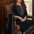 Women Ethnic Motifs Embroidered Thread Work Velvet Kurta Trousers & With Dupatta