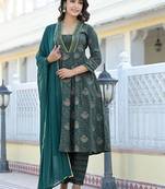 Women Ethnic Motifs Printed Gotta Patti Cotton Kurta with Trousers & Dupatta