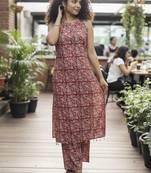 Women Floral Printed Regular Pure Cotton Kurta with Palazzos