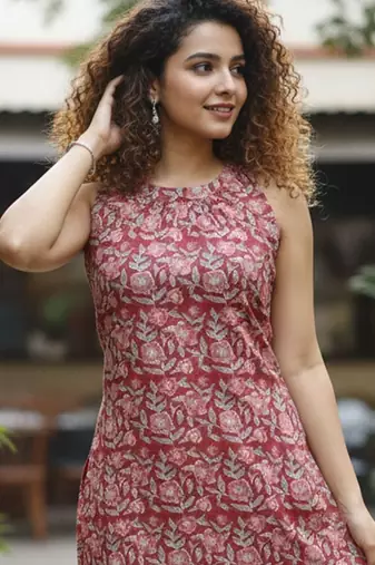 Women Floral Printed Regular Pure Cotton Kurta with Palazzos