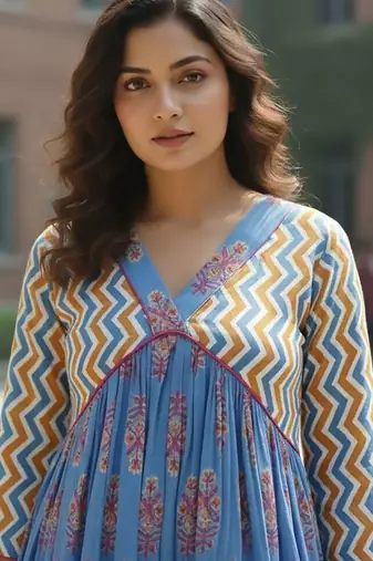 Women Ethnic Motifs Printed Empire Kurta with Trousers