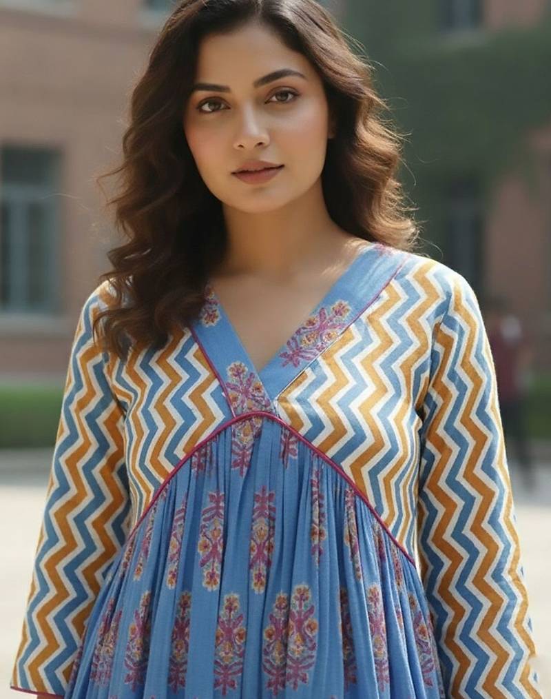 Women Ethnic Motifs Printed Empire Kurta with Trousers