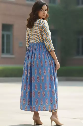 Women Ethnic Motifs Printed Empire Kurta with Trousers
