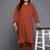 Women Regular Silk Crepe Kurta with Trousers