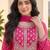 Women Printed Regular Thread Work Kurta with Trousers & With Dupatta