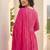 Women Printed Regular Thread Work Kurta with Trousers & With Dupatta