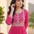 Women Printed Regular Thread Work Kurta with Trousers & With Dupatta