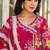 Floral Printed Gotta Patti Pure Cotton Angrakha Kurta With Trousers & Dupatta