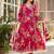 Floral Printed Gotta Patti Pure Cotton Angrakha Kurta With Trousers & Dupatta