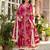 Floral Printed Gotta Patti Pure Cotton Angrakha Kurta With Trousers & Dupatta