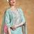 Floral Embroidered Thread Work Pure Cotton Straight Kurta With Trousers & Dupa