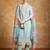 Floral Embroidered Thread Work Pure Cotton Straight Kurta With Trousers & Dupa