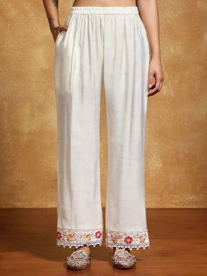 Women Floral Embroidered Regular Thread Work Pure Cotton Kurta with Trousers & With Dupatta 6